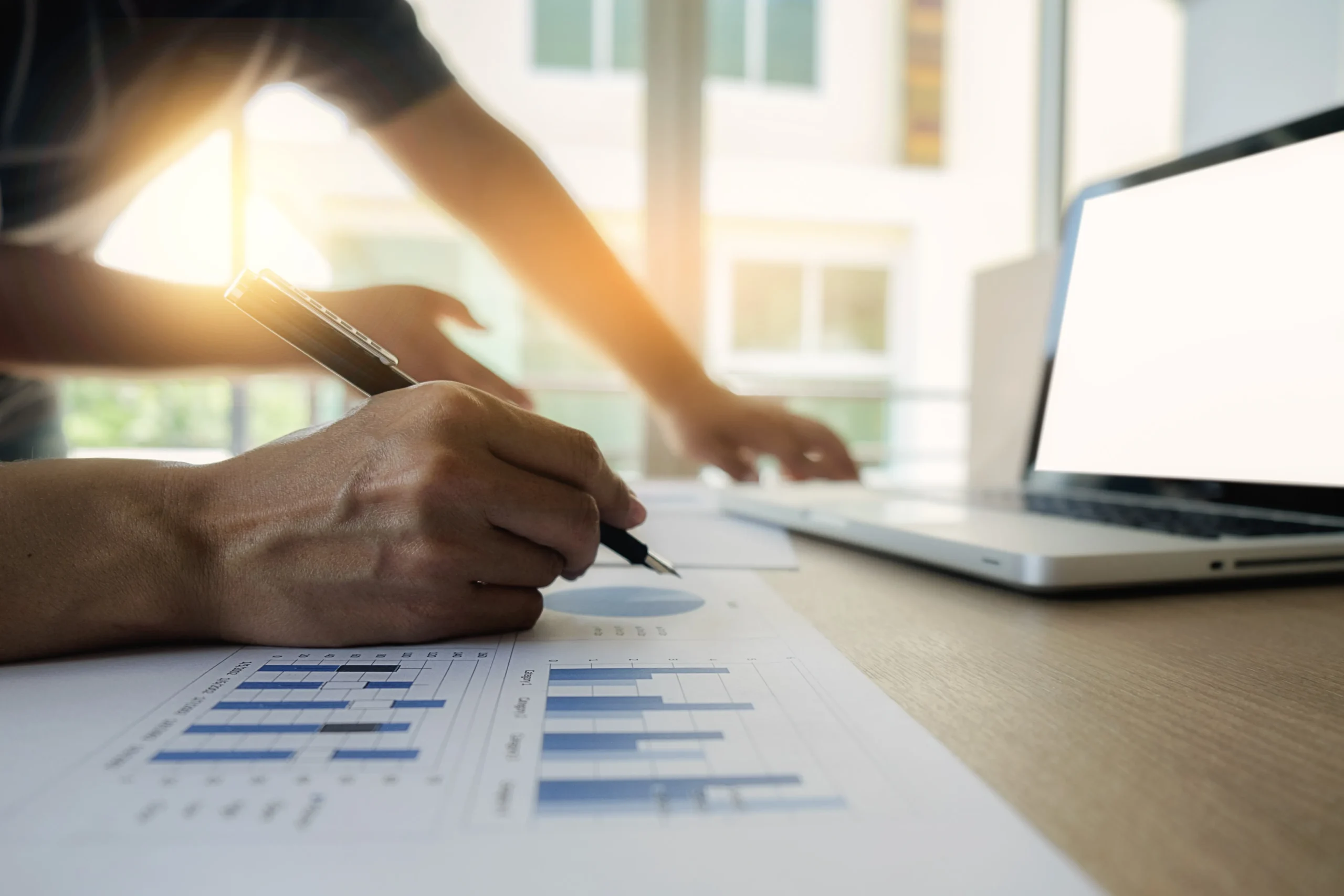 documents confidence pointing paper graphs financial scaled 1 - Pilot India